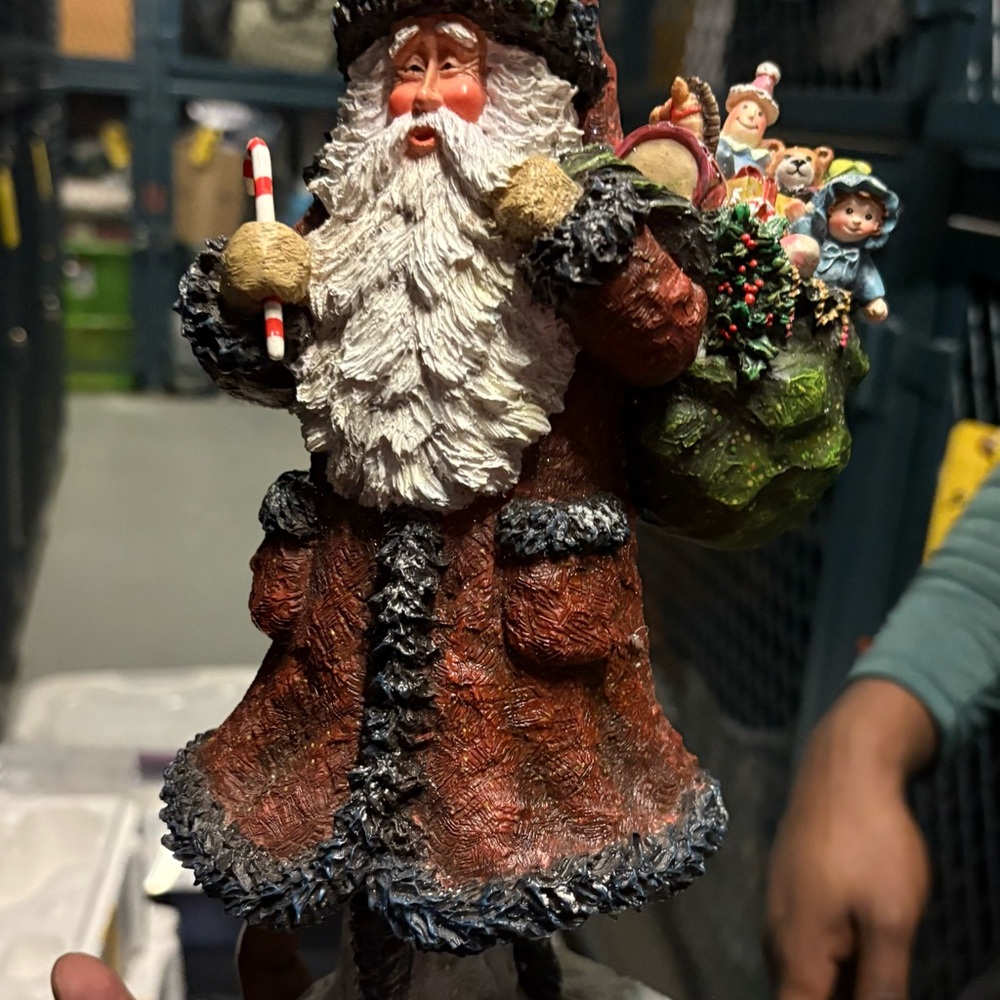 Festive Santa Claus Figurine with Toys